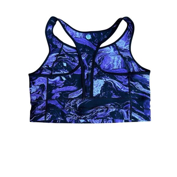 Torrid Purple Marbled Low Impact Wireless Longline Racerback Sports Bra 1X - Picture 2 of 6
